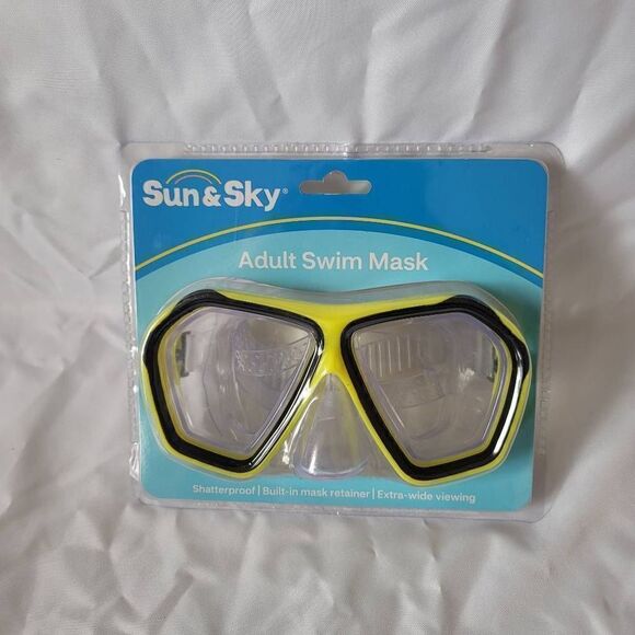 Sun & Sky Neon yellow adult swim mask - Picture 3 of 4